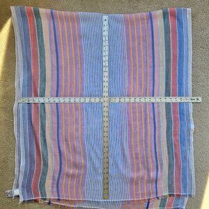 NWOT GAP Linen Cotton Large Striped Wrap Scarf Shawl